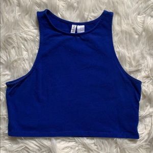 Divided halter crop top